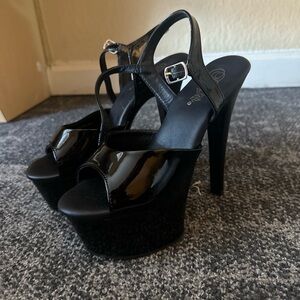 Elegant Black Platform Heels